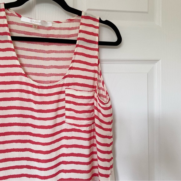 Fun 2 Fun Striped & Floral Sleeveless Blouse - Picture 4 of 10